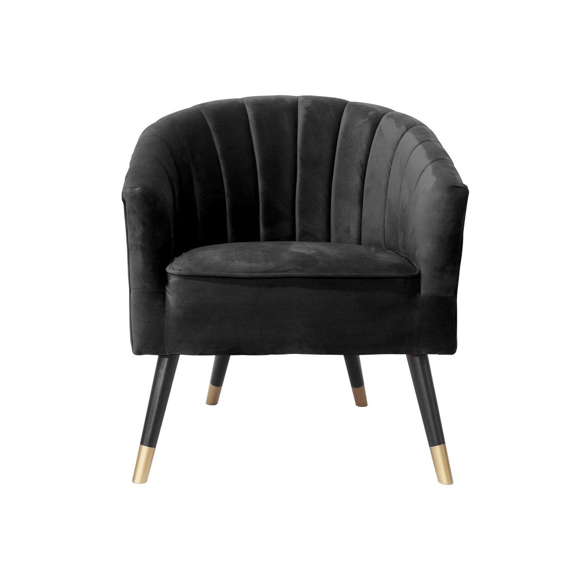 Leitmotiv Fauteuil 1 place en polyester effet velours. Coloris disponibles : Beige