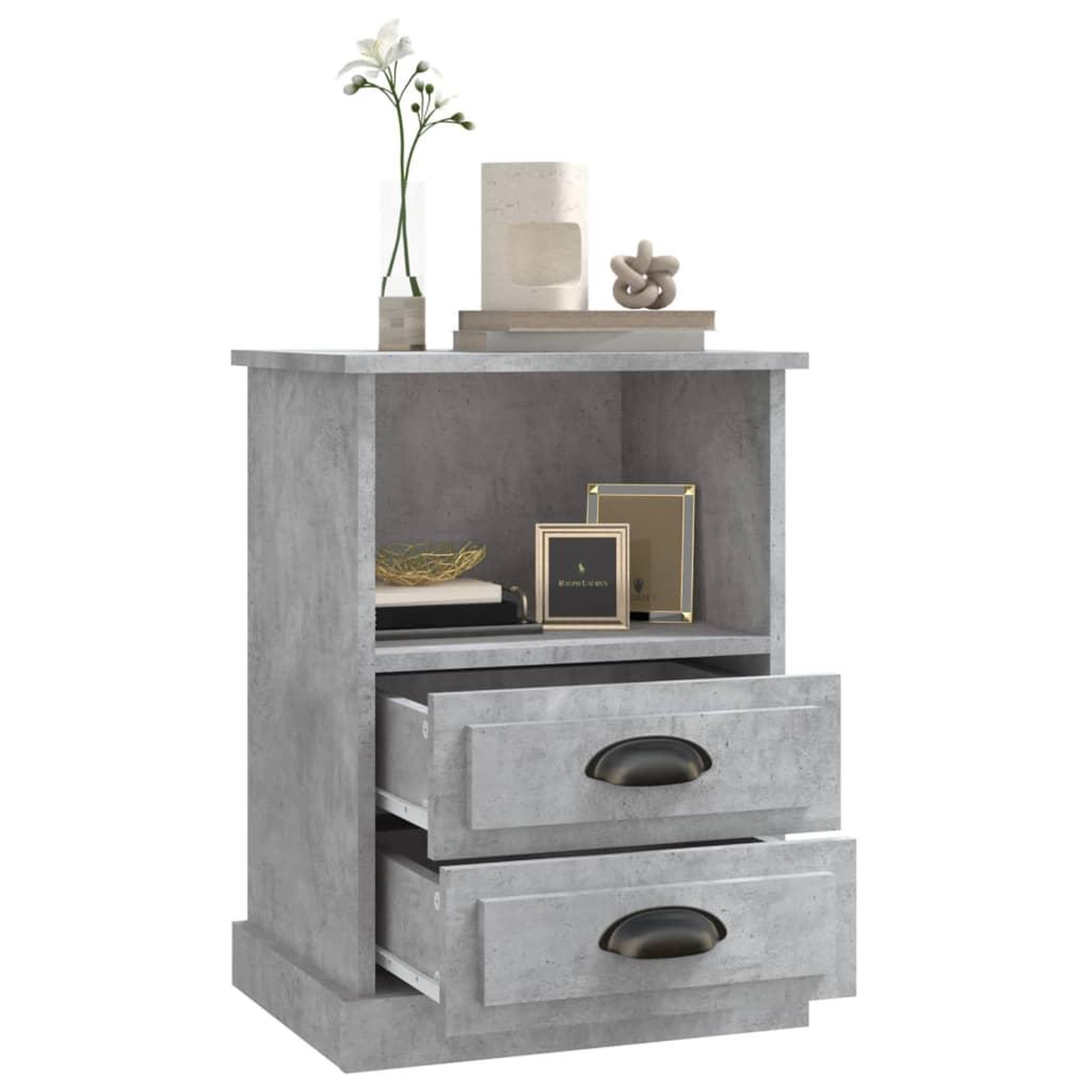 Voir la diapositive 5 : VIDAXL Tables de chevet 2 pcs gris beton 43x36x60 cm