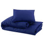 Voir la diapositive 6 : VIDAXL Ensemble de housse de couette Bleu marine 140x200 cm Microfibre