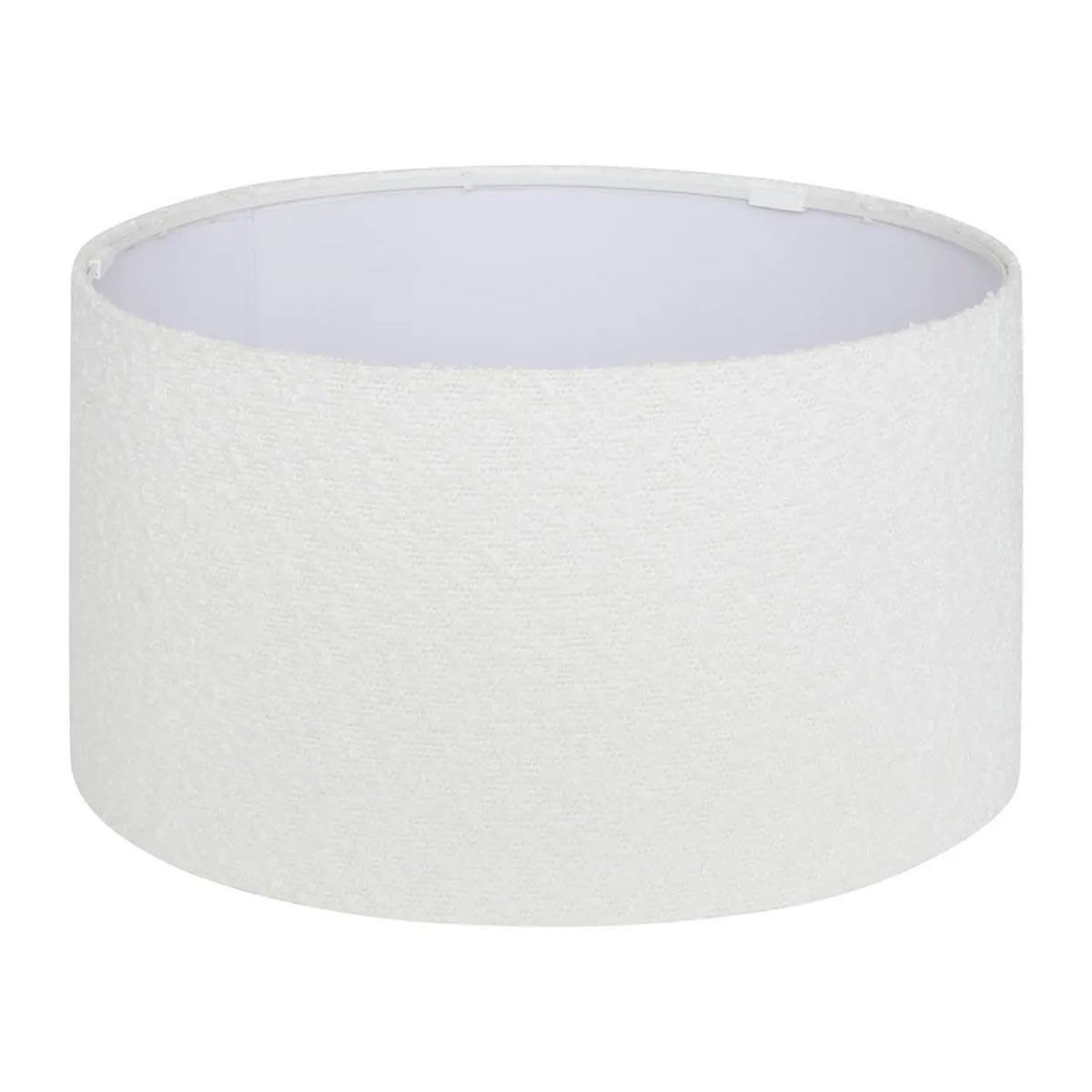 ATMOSPHERA Abat Jour en Tissu Bouclette  Beline  40cm Blanc