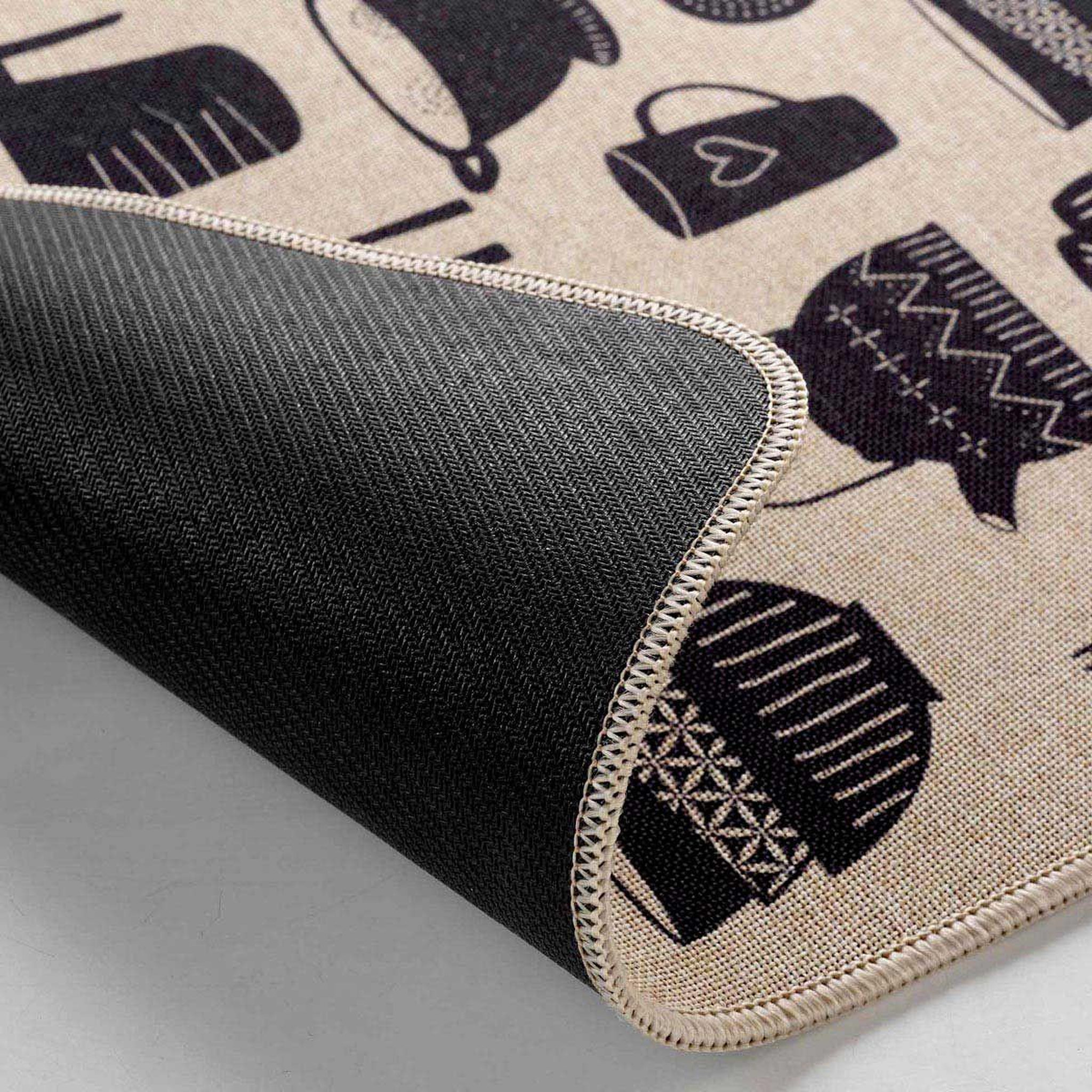 Voir la diapositive 3 : Douceur d'Intérieur Tapis multi-usage tissé  kitchen  45x120cm naturel