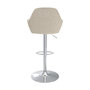 Voir la diapositive 3 : Rendez vous déco Lot de 2 chaises de bar effet laine bouclette blanc cassé 63/83 cm-Adam