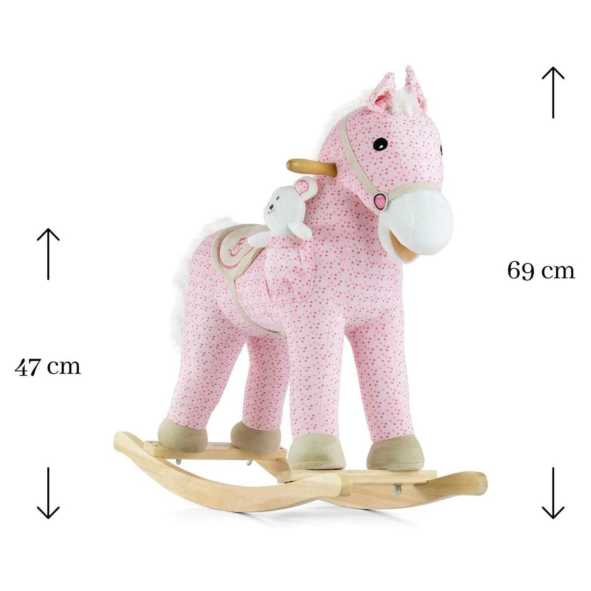 Voir la diapositive 2 : MILLY MALLY Cheval à Bascule Poney Rose