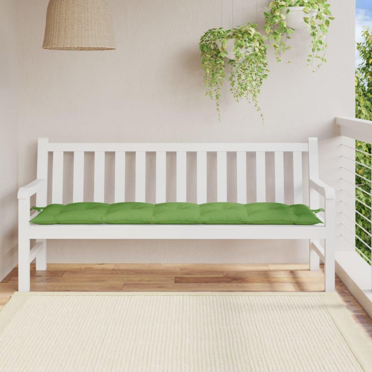 VIDAXL Coussin de banc de jardin vert melange 180x50x7 cm tissu