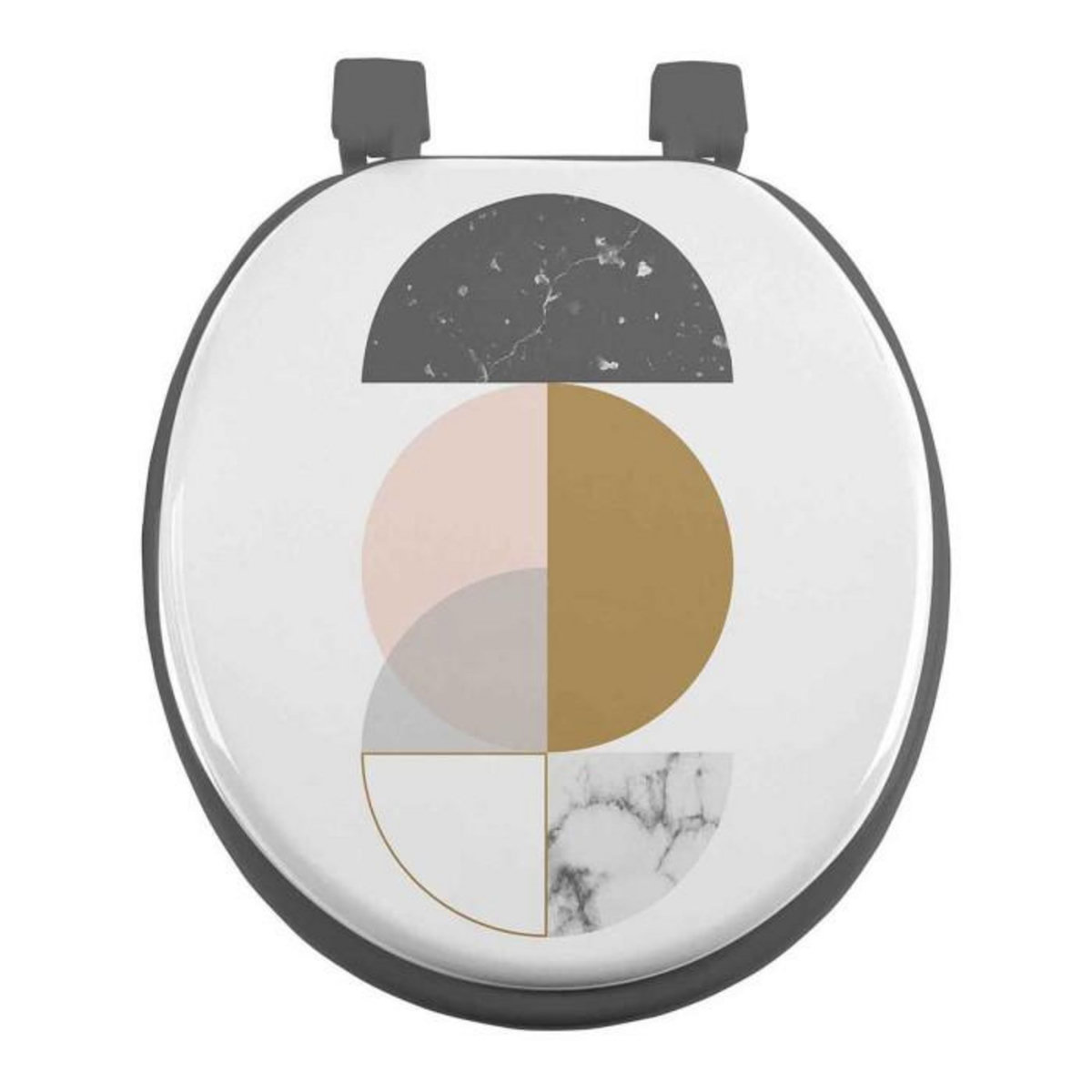 Paris Prix Abattant WC Imprimé  Geomarbre  47cm Rose