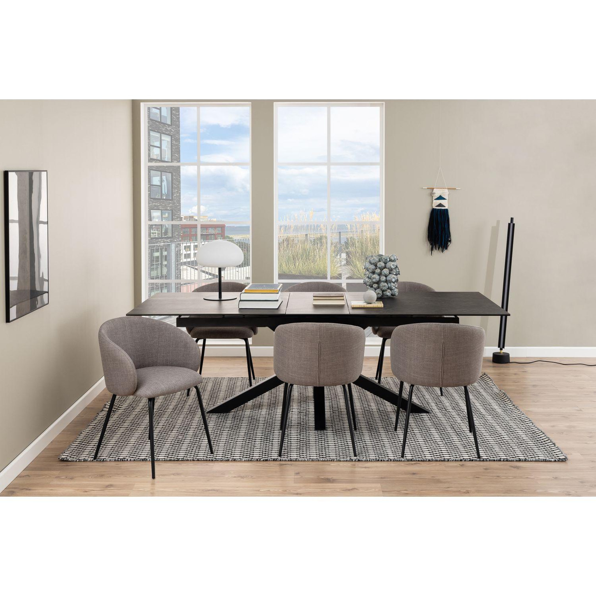 Voir la diapositive 4 : TOILINUX Lot de 2 chaises en tissu avec accoudoirs sören
