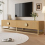 Voir la diapositive 4 : MERAX Meuble tv bois clair 180 cm mdf