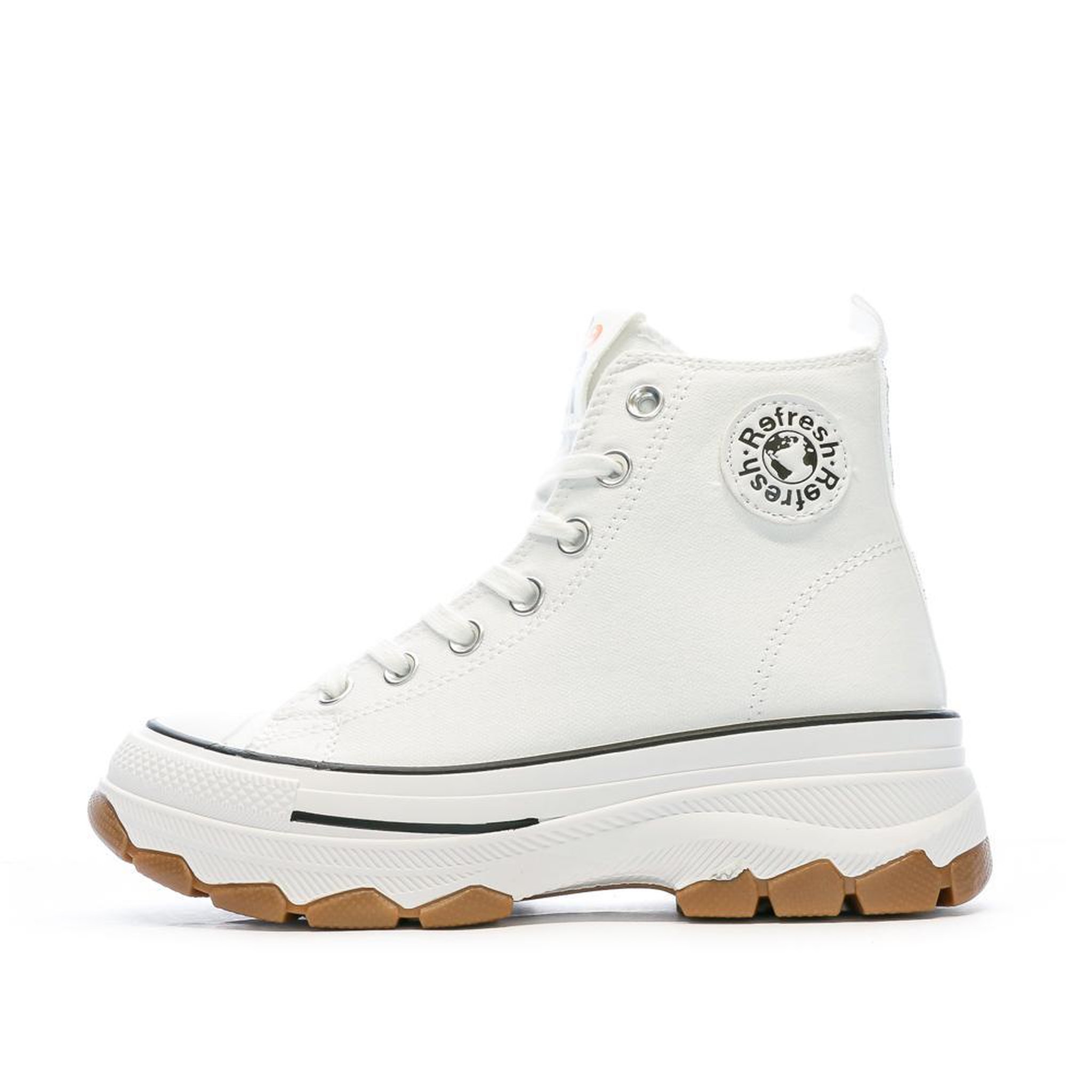 Voir la diapositive 1 : REFRESH Baskets Blanche Femme Refresh Lona