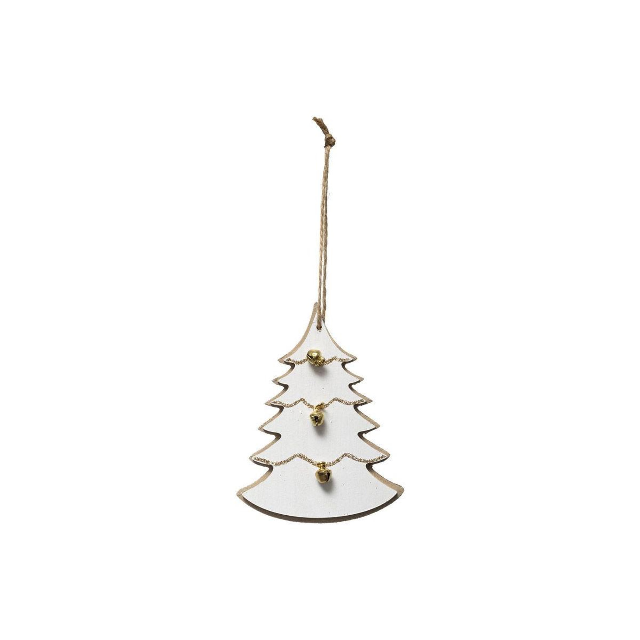 FEERIC LIGHT & CHRISTMAS Sujet de noël sapin  cocon  20cm blanc & naturel