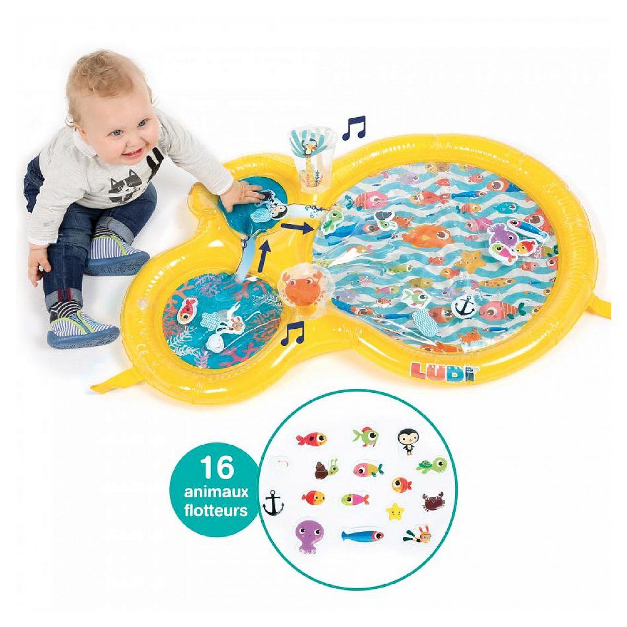Voir la diapositive 5 : LUDI Tapis jeu à eau pour bebe