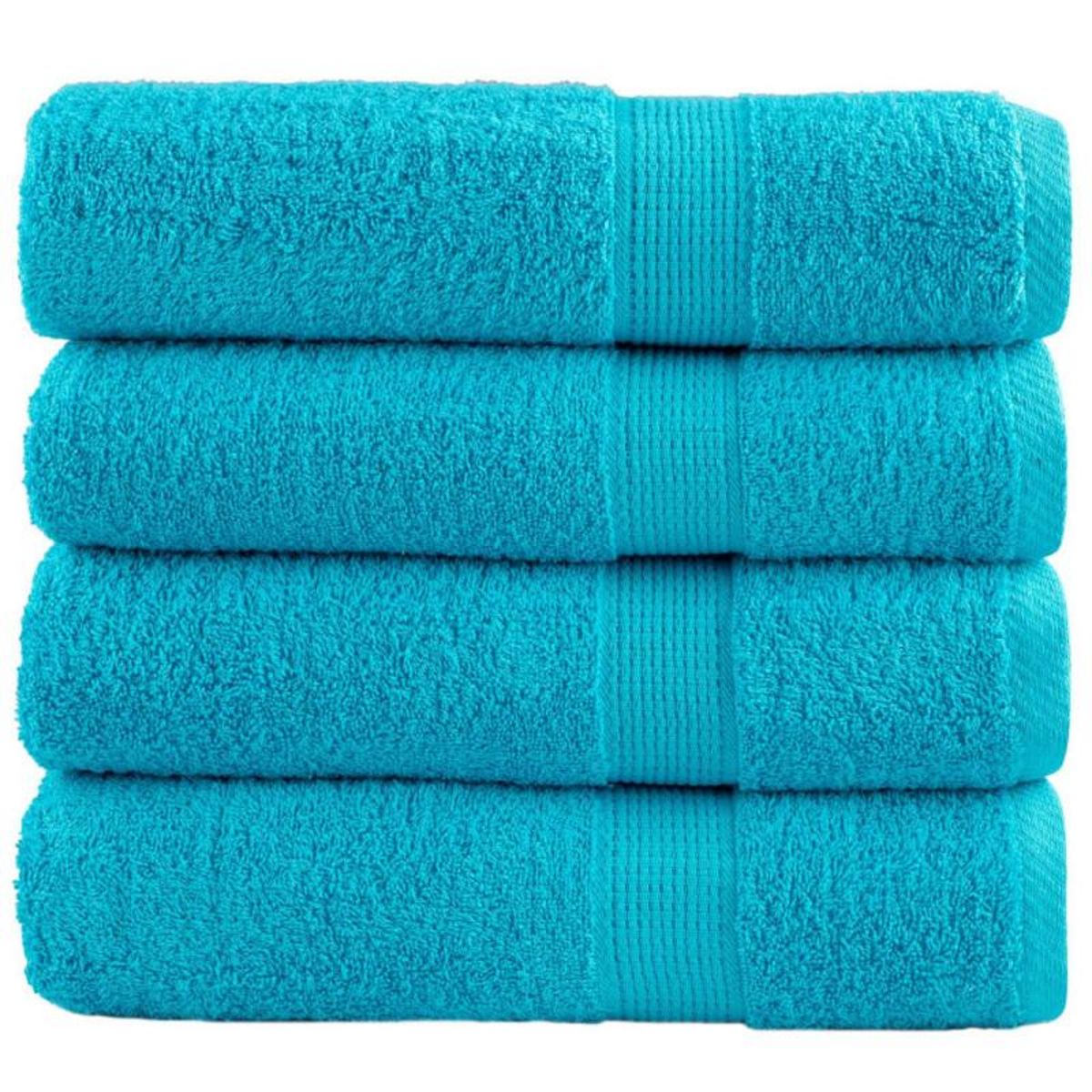 VIDAXL Essuie mains de qualité supérieure SOLUND 4 pcs turquoise