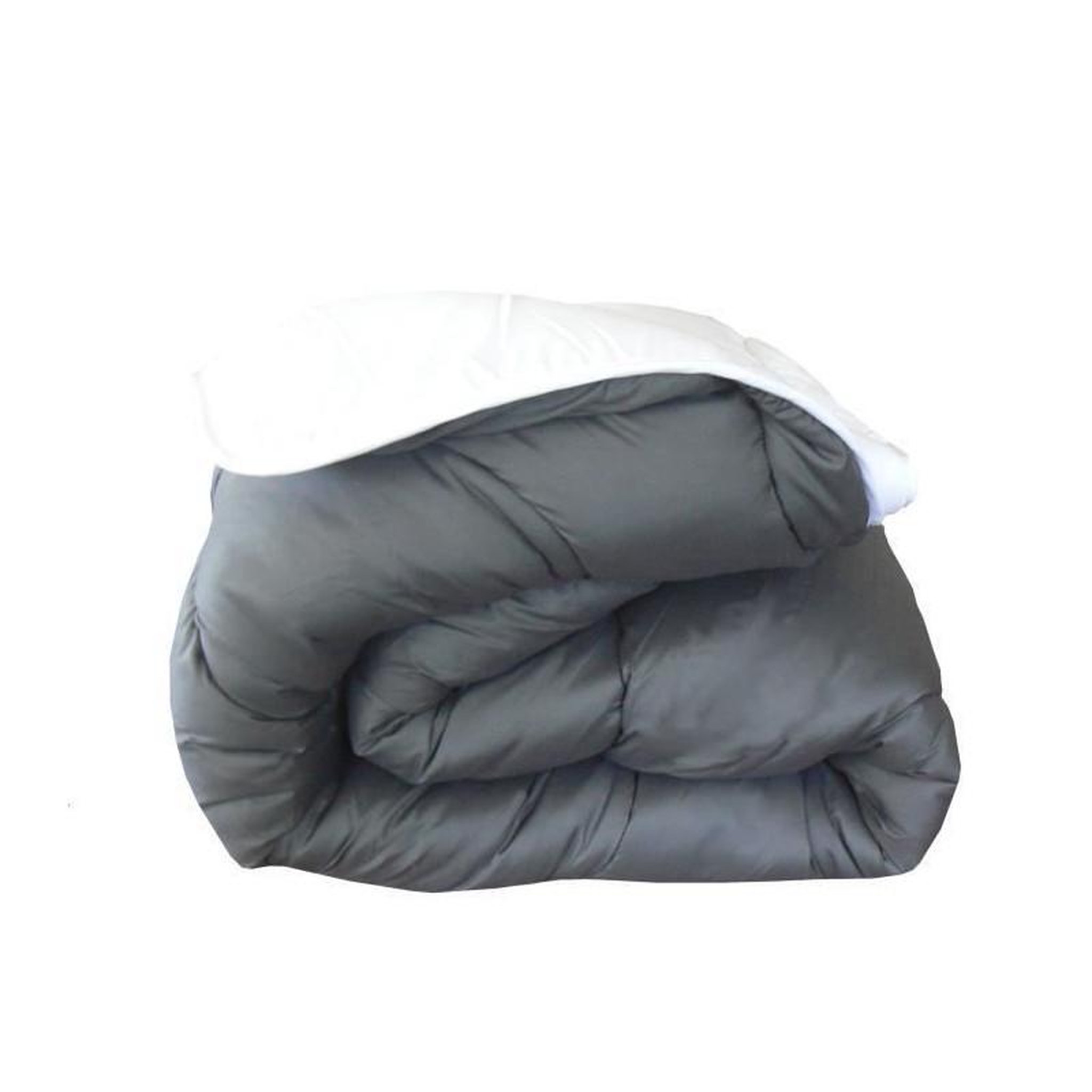 Voir la diapositive 2 : ABEIL ABEIL Couette Bicolore - 200 x 200 cm - Blanc et gris