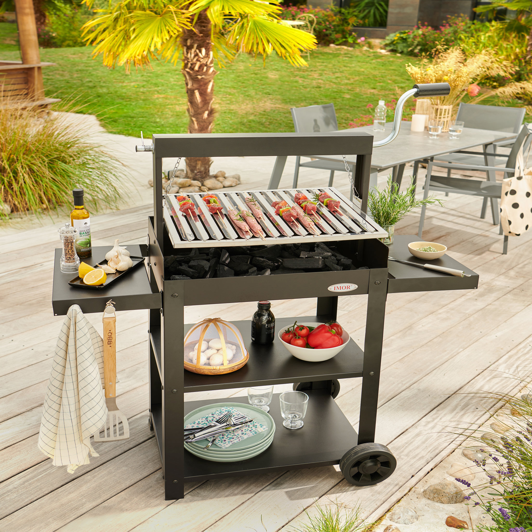 Voir la diapositive 1 : Imor Barbecue charbon de bois en acier ARGENTINO