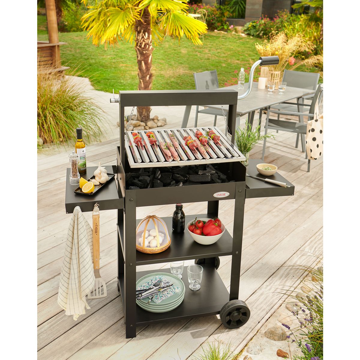 Imor Barbecue charbon de bois en acier ARGENTINO