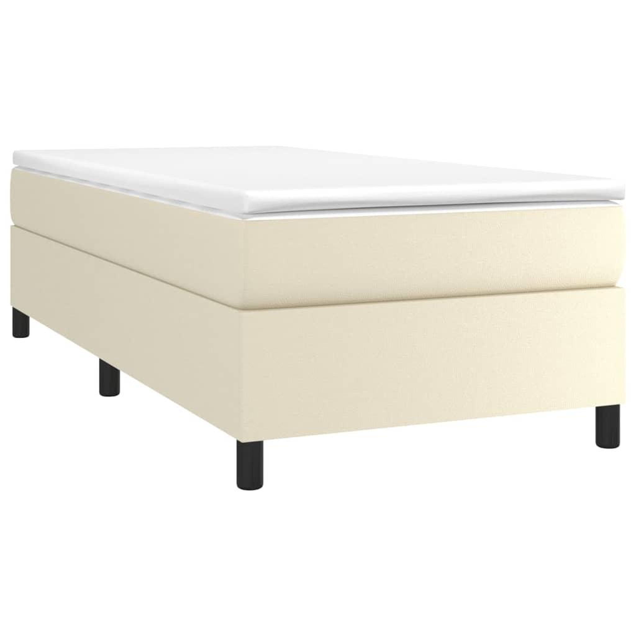 Voir la diapositive 3 : VIDAXL Cadre de lit sans matelas creme 90x190 cm similicuir