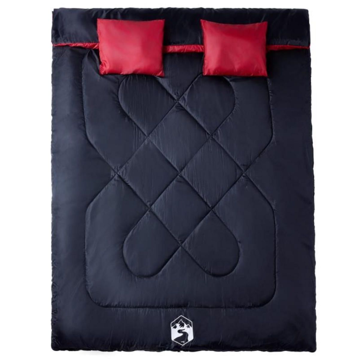 VIDAXL Sac de couchage double et oreillers adultes camping 3 4 saisons