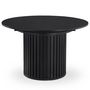 Voir la diapositive 2 : Paris Prix Table à Manger Ronde Extensible  Karo  120cm Noir
