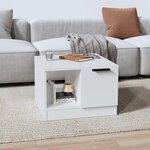VIDAXL Table basse Blanc 50x50x36 cm Bois d'ingenierie