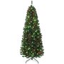 Voir la diapositive 1 : HOMCOM Sapin de Noël artificiel LED H.180 cm 899 branches télécommande 12 modes timer vert