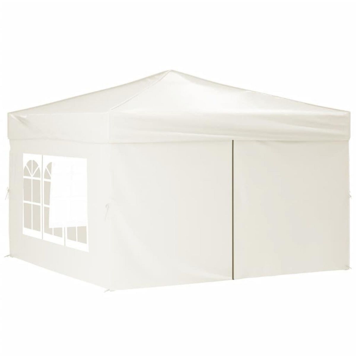 VIDAXL Tente de reception pliable avec parois Creme 3x3 m