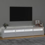 Voir la diapositive 3 : VIDAXL Meuble TV avec lumieres LED Blanc brillant 210x35x40 cm