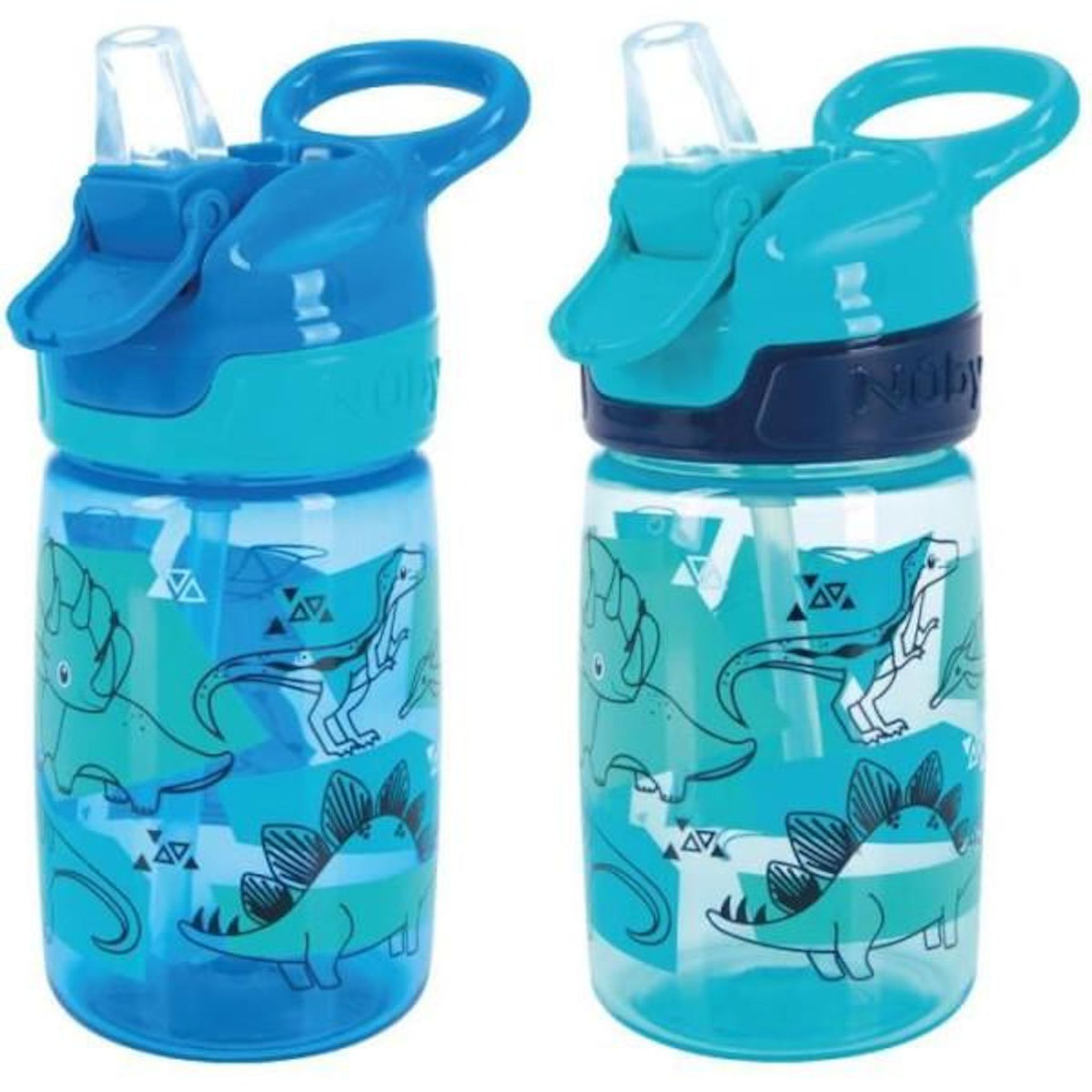 NUBY Lot de 2 gourdes - NUBY - Incredible Gulp - 360 ml - Dinosaures