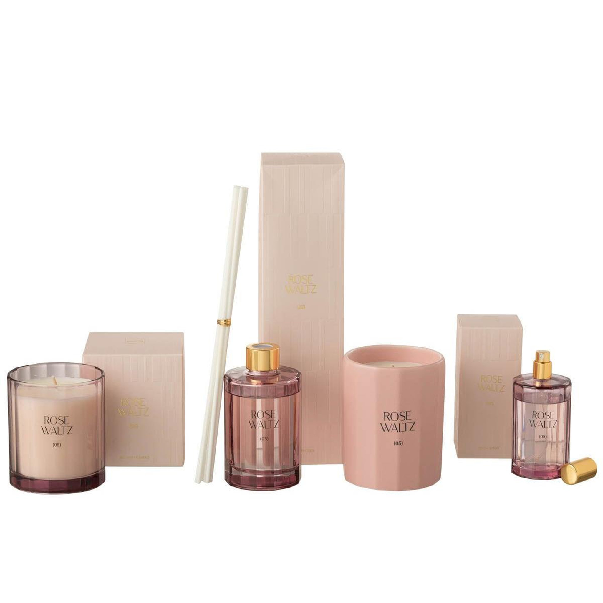Voir la diapositive 4 : J-LINE Diffuseur de parfum design  elie  200ml rose waltz
