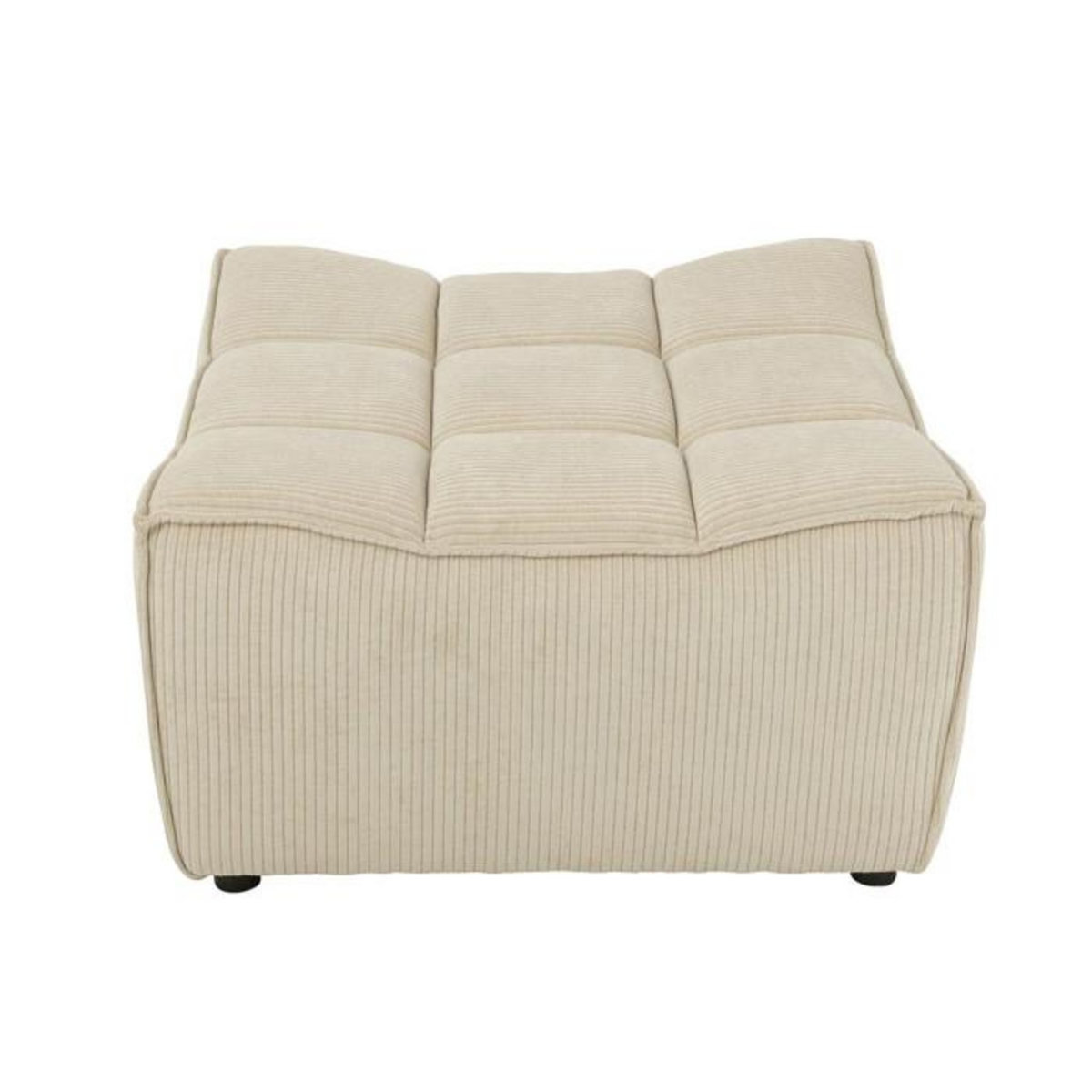 Paris Prix Pouf Matelassé  Grid  92cm Beige