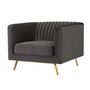 Voir la diapositive 2 : Rendez vous déco Fauteuil en velours vert foncé - Gatsby