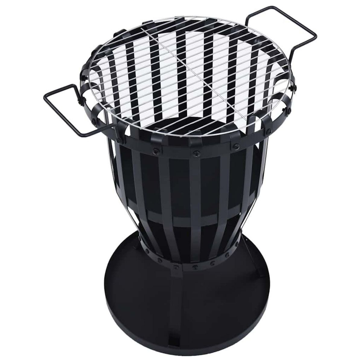 VIDAXL Panier de foyer de jardin avec gril de barbecue Acier 47,5 cm
