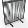 Voir la diapositive 6 : ID MARKET Paravent extérieur ajouré claustra décoratif 80 x 150 cm RIO cordage effet rotin et métal gris anthracite