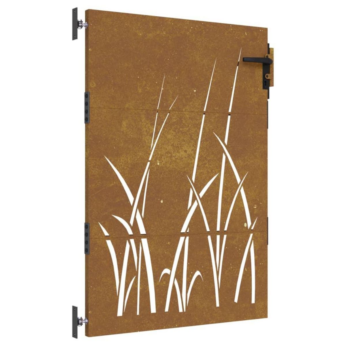 VIDAXL Portail de jardin 85x150 cm acier corten conception d'herbe