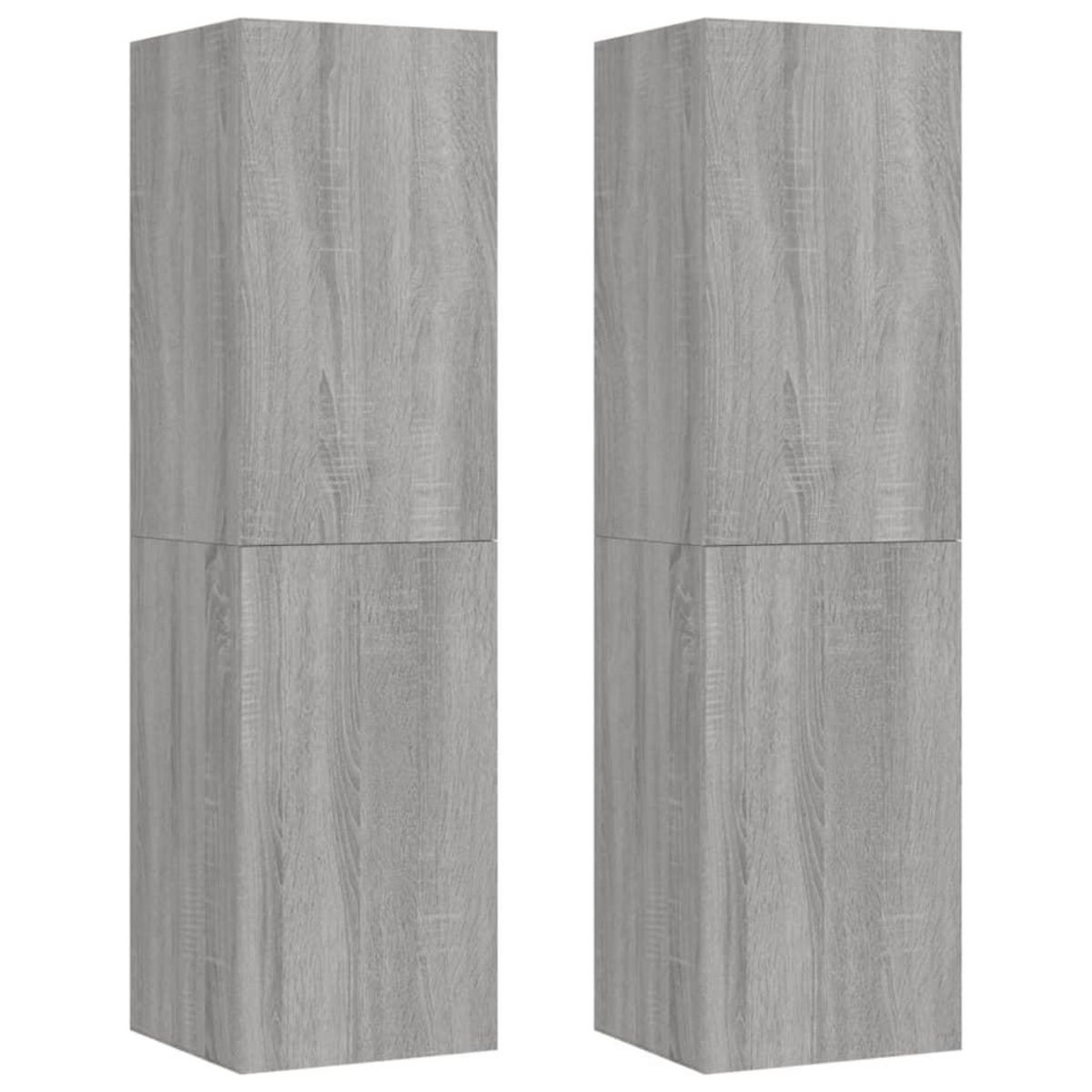 VIDAXL Meubles TV muraux 2 pcs Sonoma gris 30,5x30x110 cm