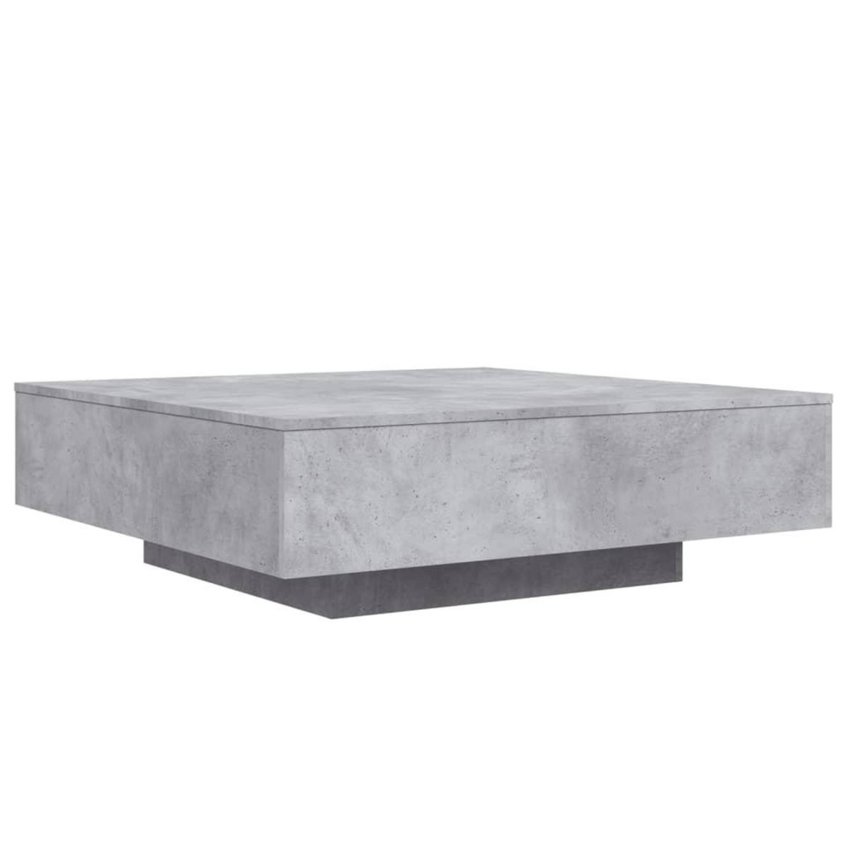 VIDAXL Table basse avec lumieres LED gris beton 100x100x31 cm