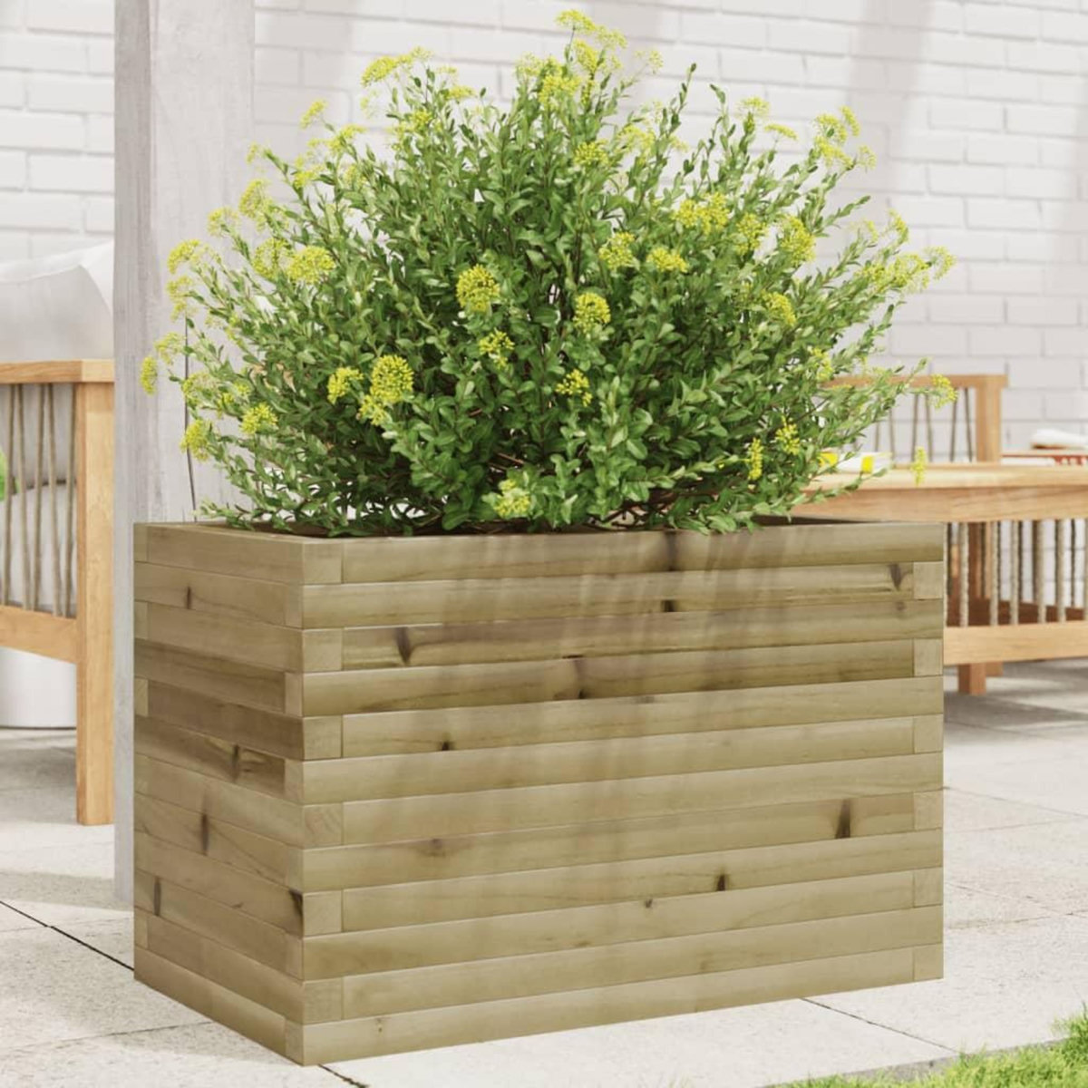 VIDAXL Jardiniere 70x40x45,5 cm bois de pin impregne