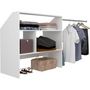 Voir la diapositive 5 : MARKET24 Kit dressing sous comble ARTIC EKIPA - Décor mélaminé blanc - 1 penderie - L197 x P50 x H94 cm