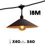 Voir la diapositive 3 : Lumisky Lot de 4 guirlandes VINTY Noir Acier 6M