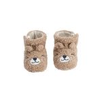 Petit Béguin Chaussons bébé Charly. Coloris disponibles : Marron