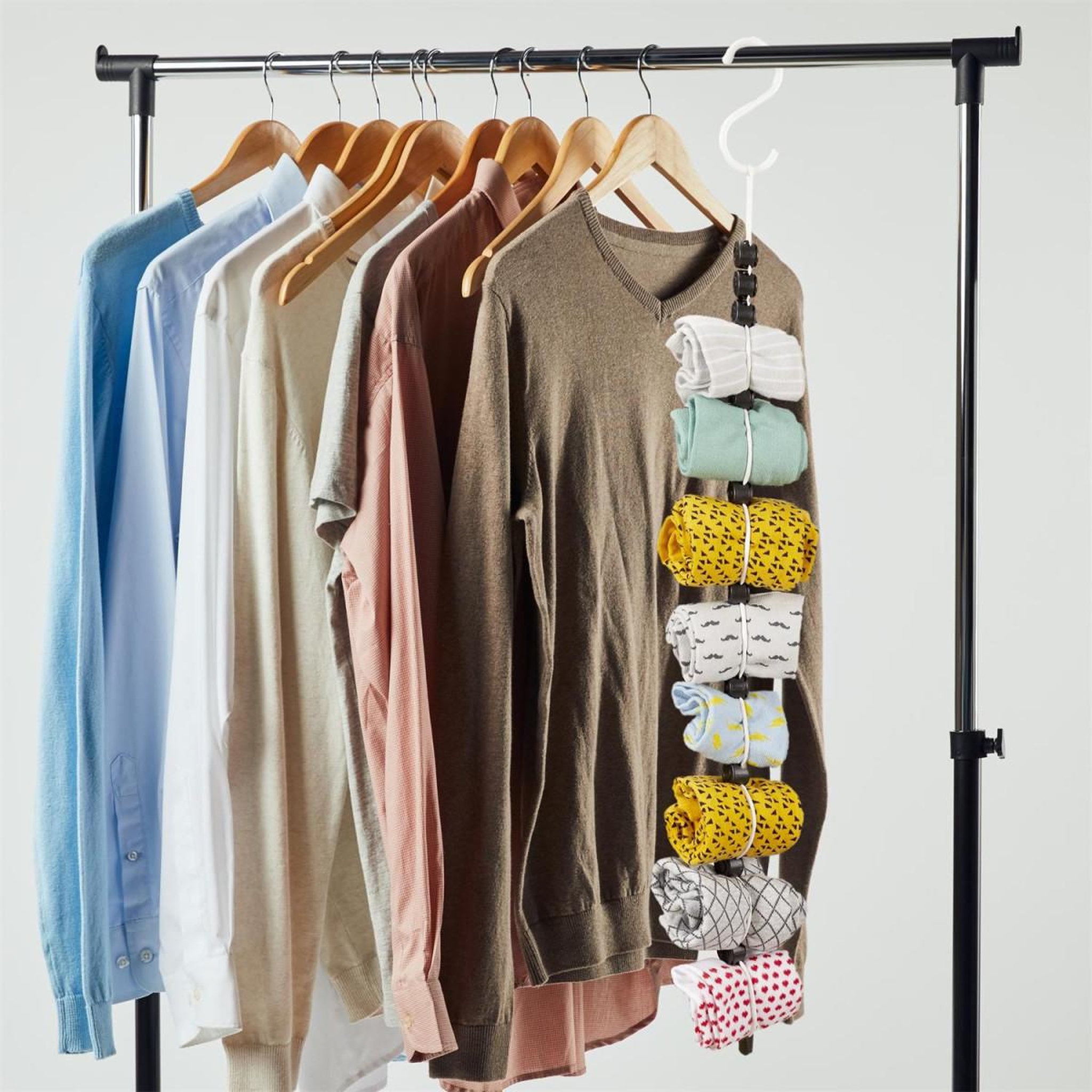 Voir la diapositive 6 : Je cherche une idee Organisateur de chaussettes  10 paires  70cm blanc
