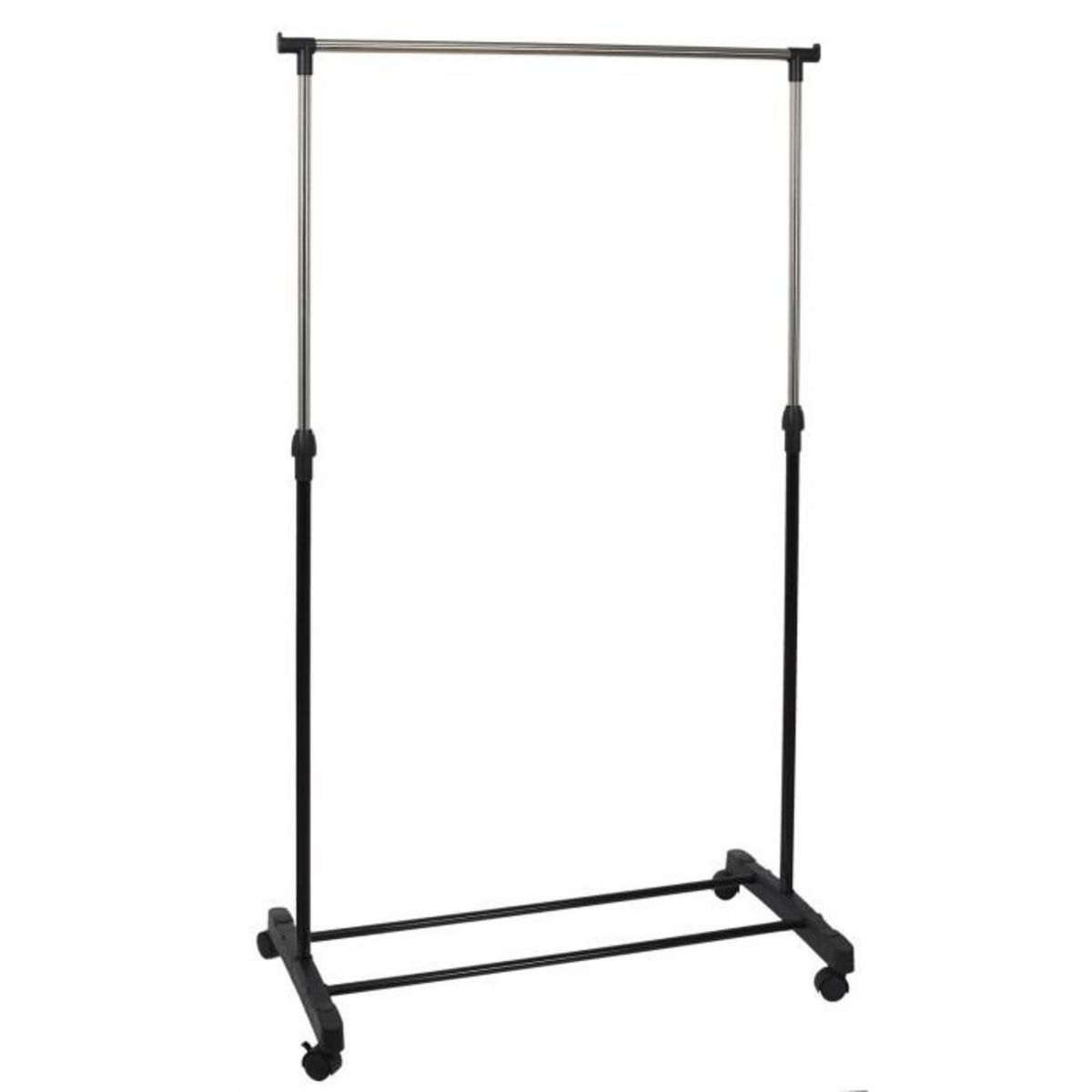 Paris Prix Portant à Vêtements en Métal  Roulette  90cm Noir