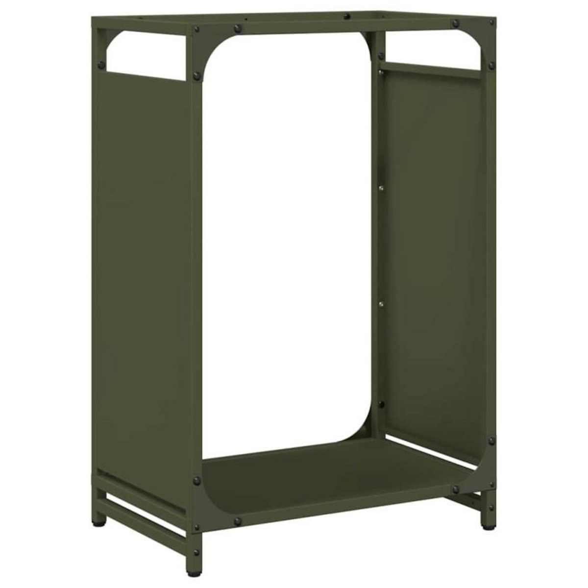 VIDAXL Portant de bois chauffage vert olive 44x28x65 cm