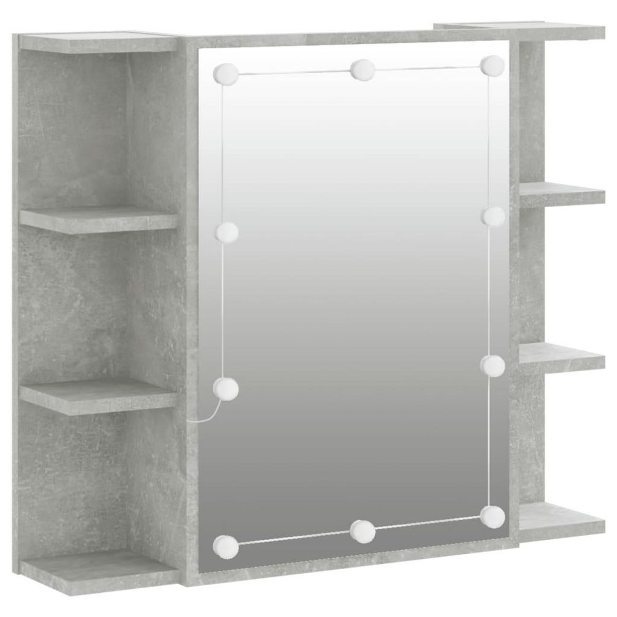 VIDAXL Armoire a miroir avec LED Gris beton 70x16,5x60 cm
