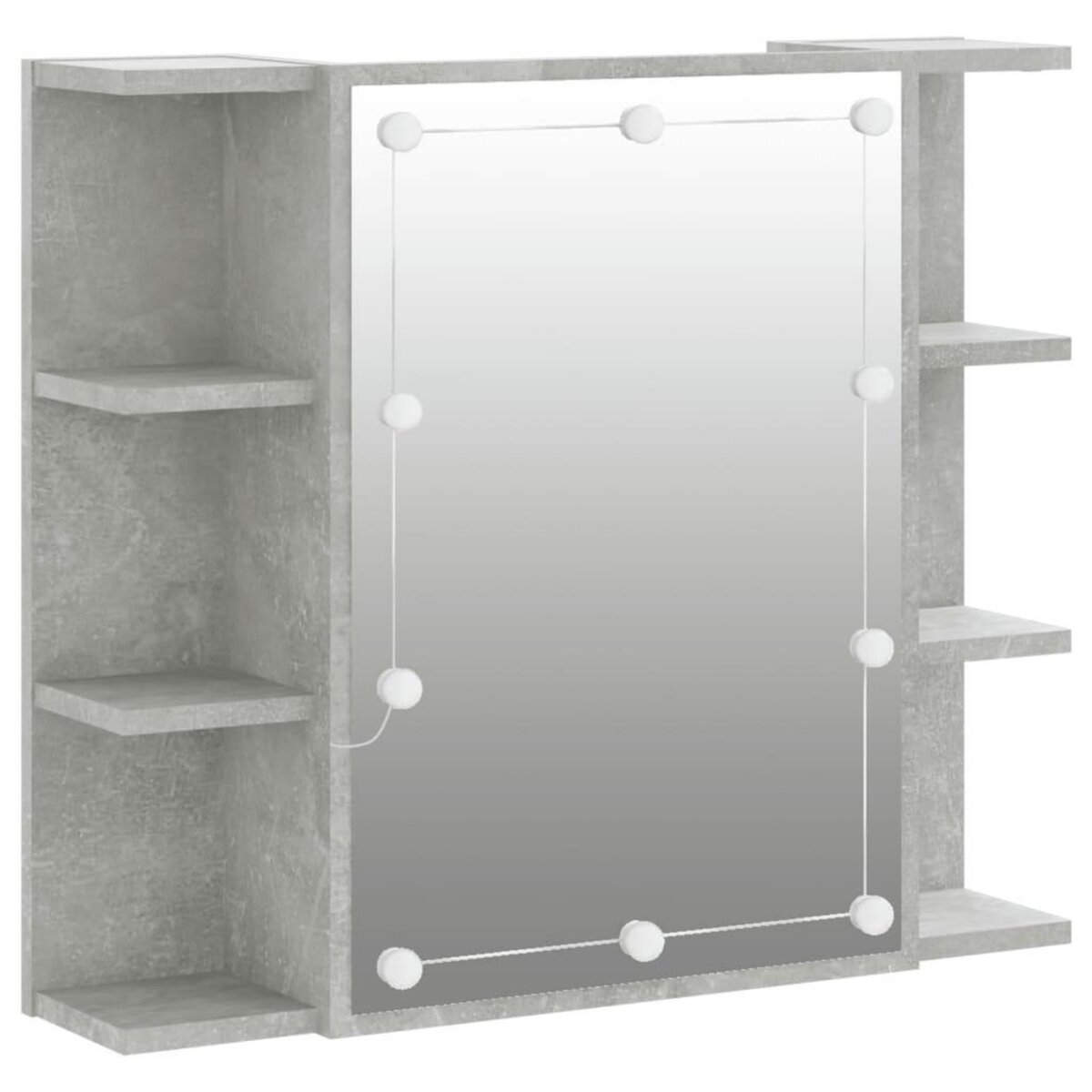 VIDAXL Armoire a miroir avec LED Gris beton 70x16,5x60 cm