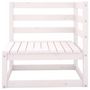 Voir la diapositive 5 : VIDAXL Salon de jardin 5 pcs Blanc Bois de pin massif