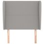 Voir la diapositive 3 : VIDAXL Tete de lit avec oreilles Gris clair 103x23x118/128 cm Tissu