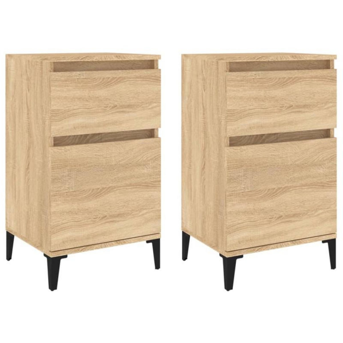 VIDAXL Tables de chevet 2 pcs chêne sonoma 40x35x70 cm