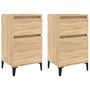 Voir la diapositive 2 : VIDAXL Tables de chevet 2 pcs chêne sonoma 40x35x70 cm