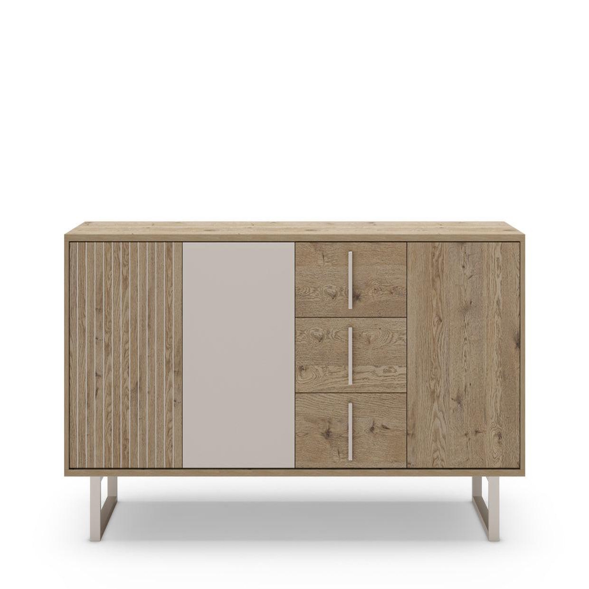 CASANOVA PARIS Minela - buffet 3 portes 180cm en mélamine - chêne clair