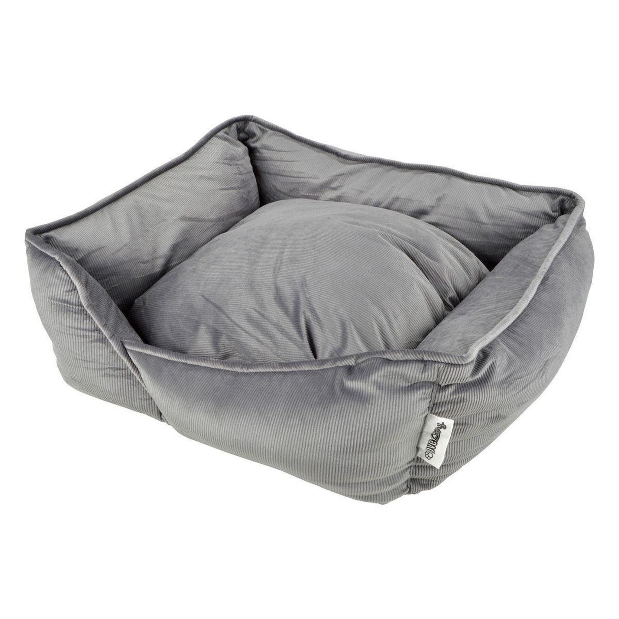 Voir la diapositive 1 : LOVE STORY Panier chien & chat velours  crafty  75cm gris