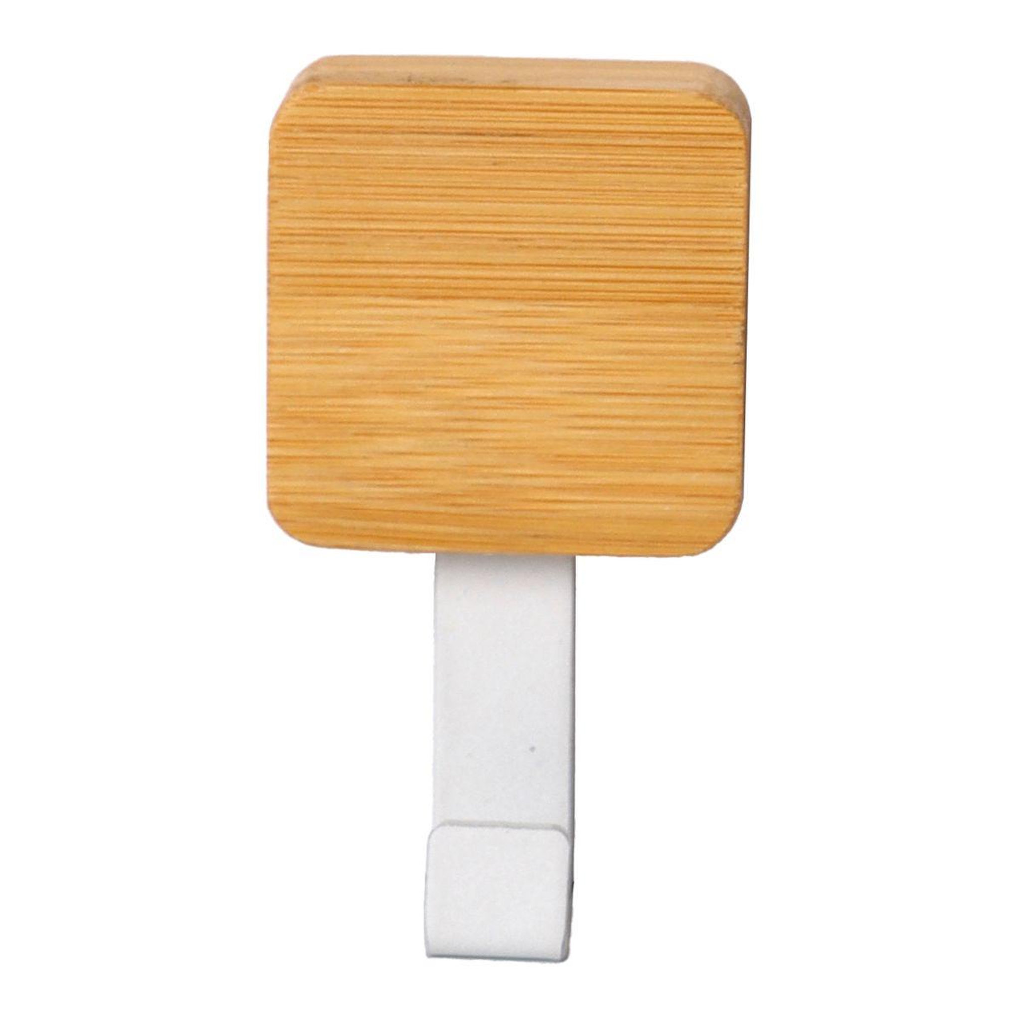 Voir la diapositive 2 : Douceur d'Intérieur Patère adhésive 1 crochet  fixeo  9cm naturel & blanc